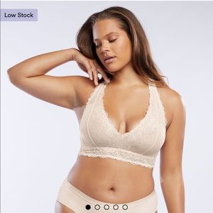 Savage x Fenty Wireless Lace Bralette in Buff 1X